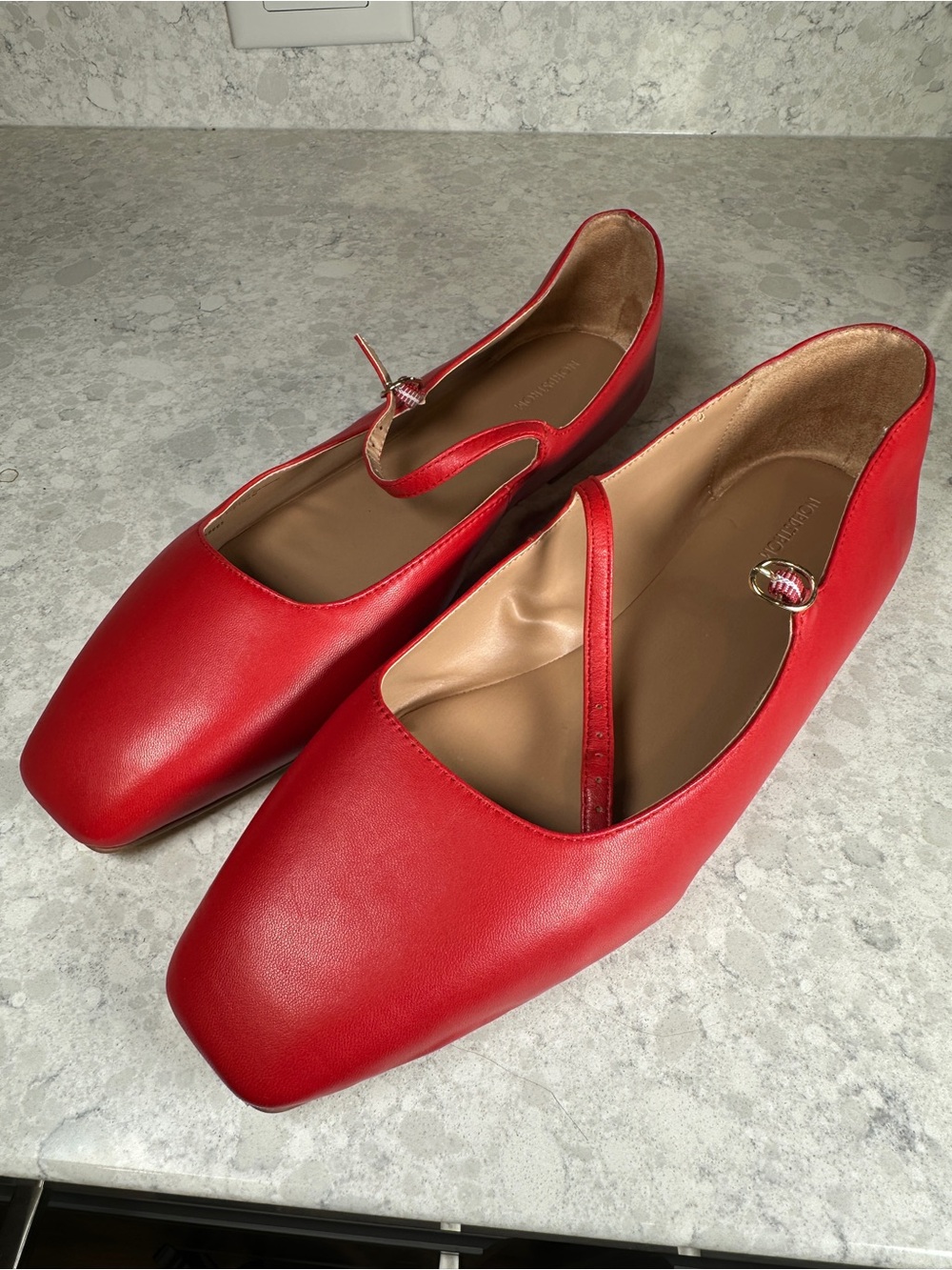 Nordstrom Red Square-Toe Mary Jane Flats